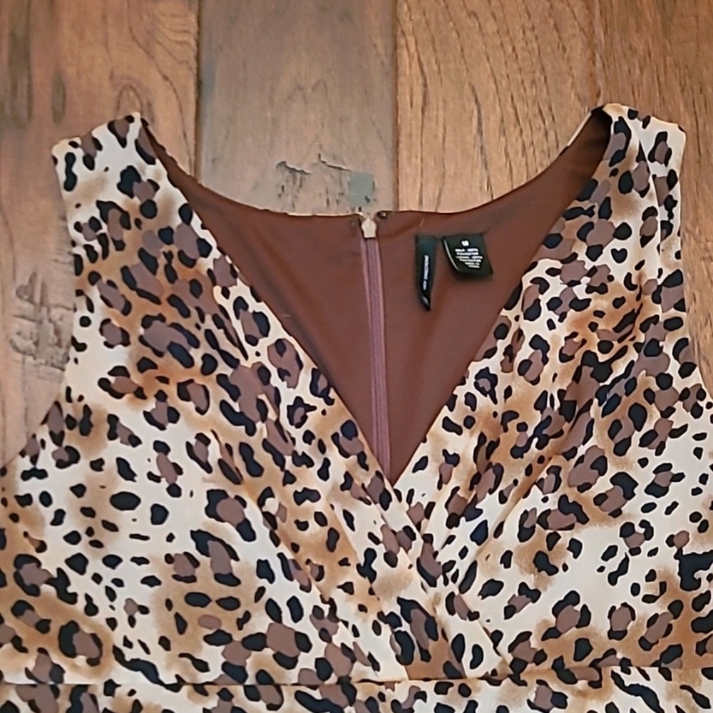 New Directions Black and Brown Mini Dress - Picture 2 of 8
